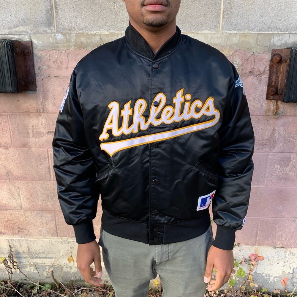 Vintage 80s Oakland Athletics Felco Bomber Jacket